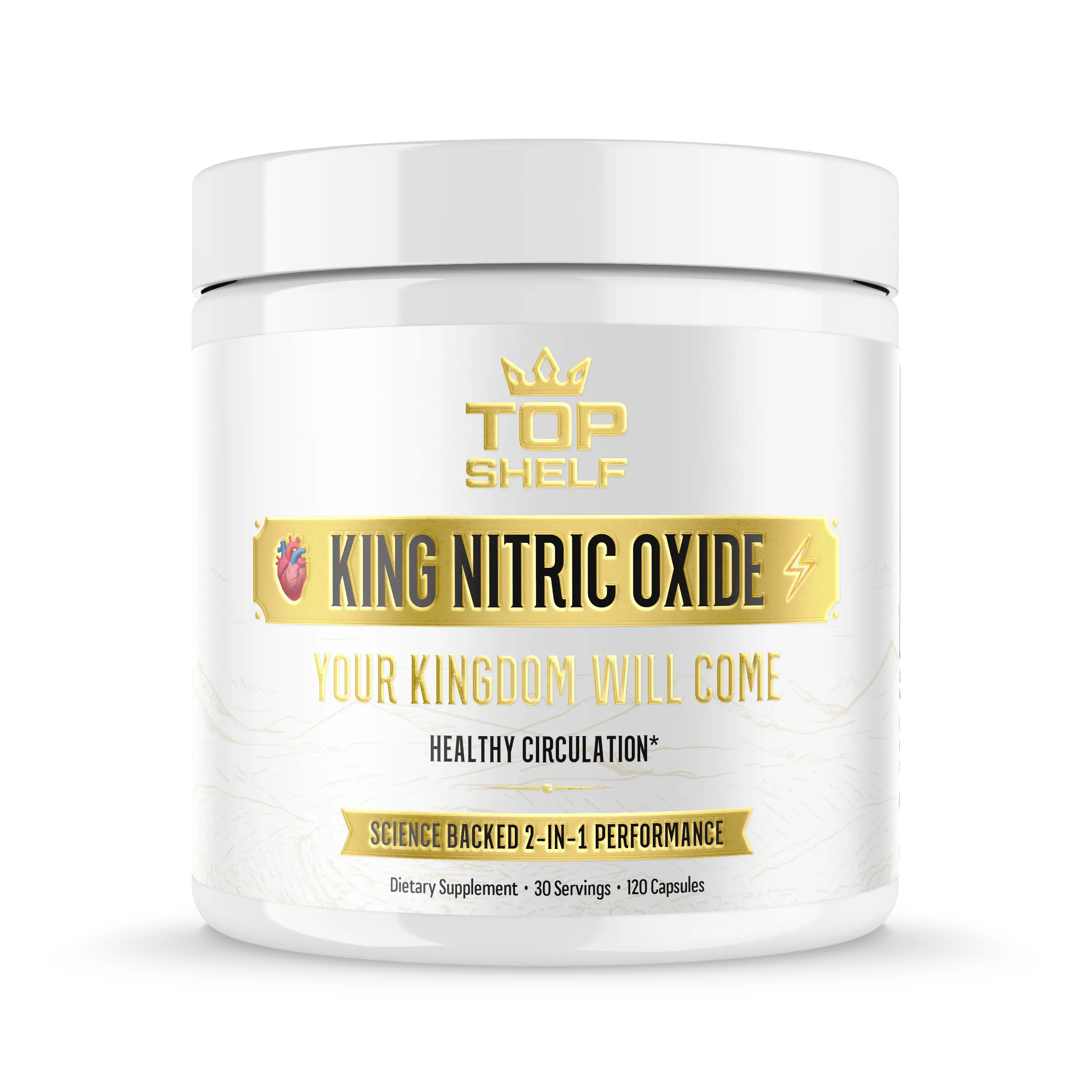 King NO - Nitric Oxide Supplement for Men | 120 Capsules