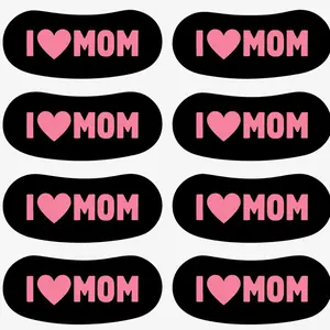Mother's Day Eye Black Stickers Four Pairs per Sheet I Love Mom Eye Black Stickers for Baseball or Softball Tournaments Perfect for Sports Events