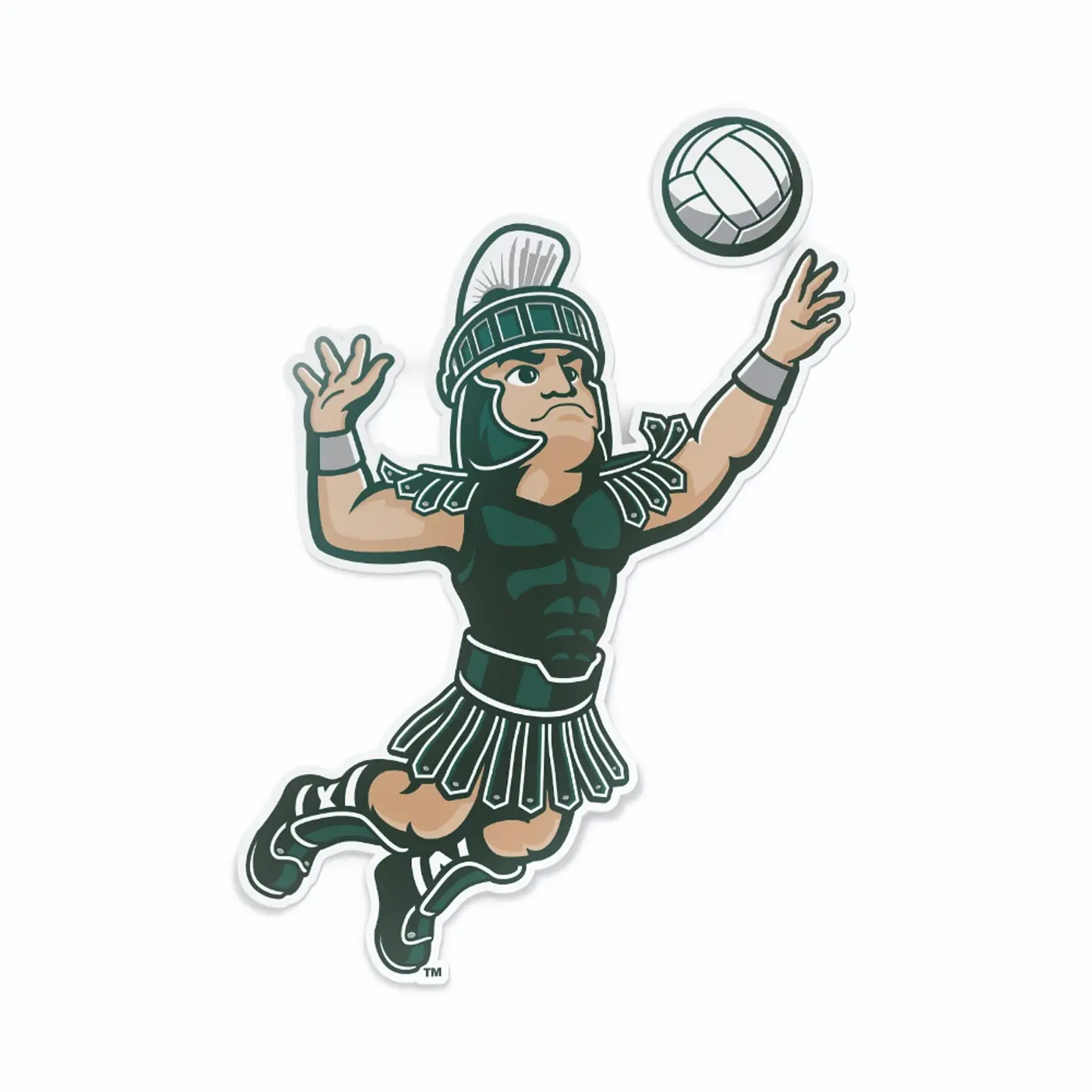 Michigan State University Sparty Volleyball Spartans Car Decal Sticker