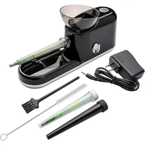 CAPTAIN  Electric Cones Rollling Machine  Filling Maker,1 Stirring Rod, 1 Brush(King Size, Black-Lines)