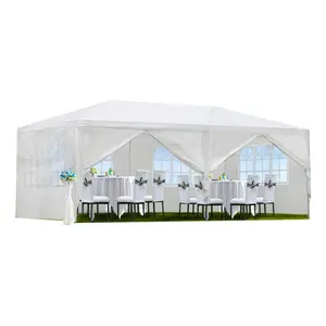 Wedding Party Canopy Tent – 10x20' / 10x30' with Removable Sidewalls, Waterproof PE Cover, Powder Coated Steel Frame