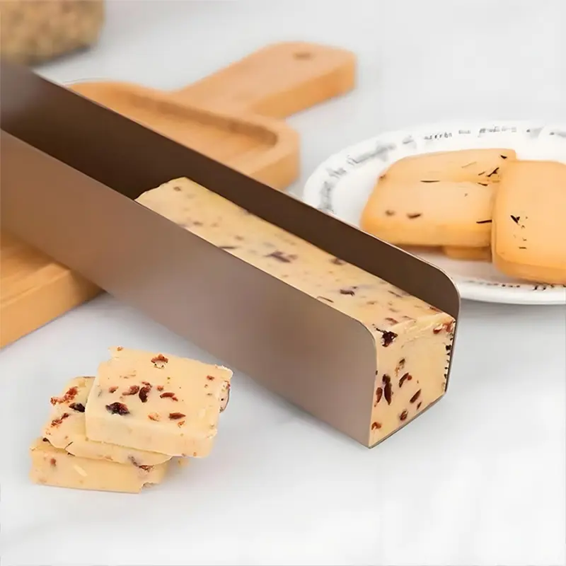 2-Pack U-Shaped Non-Stick Cookie Baking Molds, Carbon Steel Log Shaper for Shortbread & Cranberry Icebox Cookies, Easy Release Dough Forming Trays