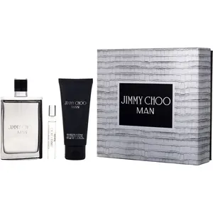 Jimmy Choo Set-Edt Spray 3.3 Oz & Shower Gel 3.3 Oz & Edt Spray 0.25 Oz Mini For Men