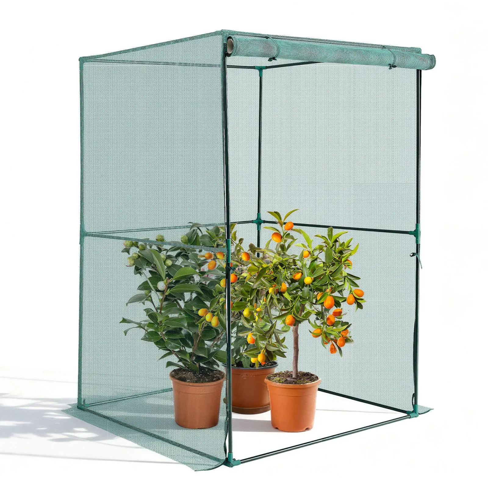 【SummerFinds】VEVOR Crop Cage, 3.9 x 3.9 x 5.9 ft Plant Protection Tent with Zippered Door, Wind-Resistant Tall Crop Cage, Easy to Install, Outdoor Raised Bed Cover, Tomato Plant Netting for Garden Patio Lawn