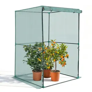 【DealsForYouDays】VEVOR Crop Cage, 3.9 x 3.9 x 5.9 ft Plant Protection Tent with Zippered Door, Wind-Resistant Tall Crop Cage, Easy to Install, Outdoor Raised Bed Cover, Tomato Plant Netting for Garden Patio Lawn