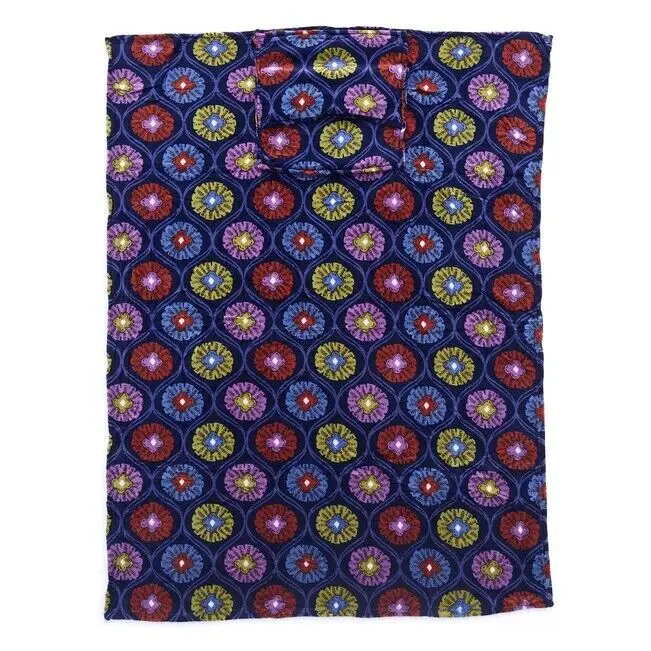 Vera Bradley Travel Blanket Center Stage Glow Fleece Trolley Sleeve Pillow