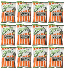 Zapp’s New Orleans Kettle-Style Potato Chips, Hotter ‘n Hot Jalapeno, Crunchy Chips with a Spicy Kick, 1.5 oz. Bag, Pack of 12, Bundled By Shoppyway
