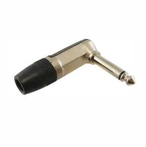 AMERICAN RECORDER Solder Type Right Angle 1/4" TS Connector - 2 conductor