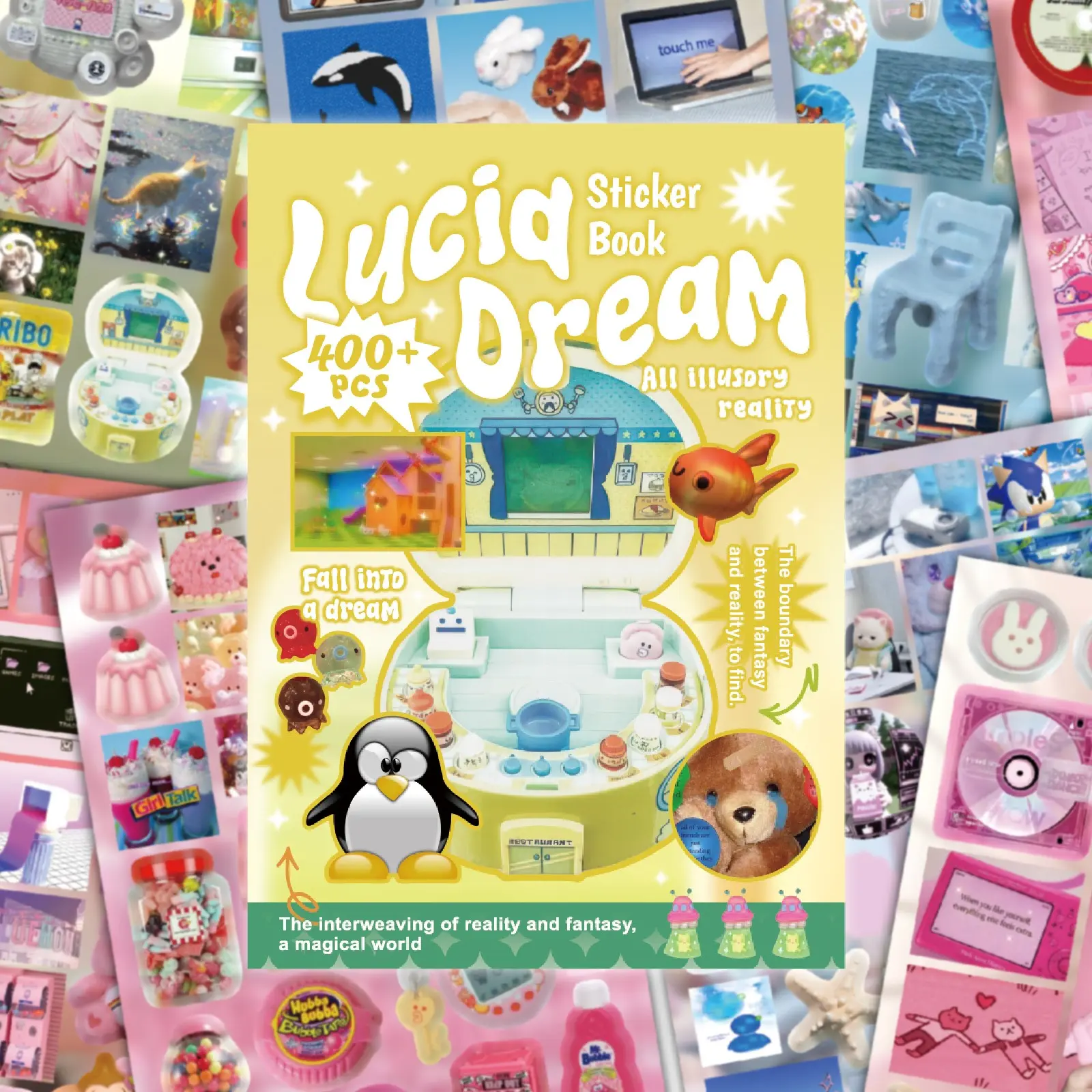 Random Cover 30 Sheets over 400 Dream Core Stickers Book, Building, Cartoon, Animal Stickers, Ideal for Journaling, Crafts, DIY Box Making, Scrapbook Materials