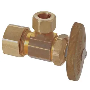 1/2 in. Nominal Compression Inlet x 3/8 in. O.D. Compression Outlet Multi-turn Rough Brass Angle Valve