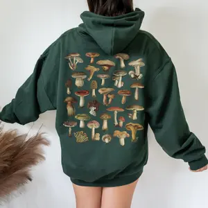 Mushroom Hoodie Cottagecore Hoodie Cottage Core Clothing Aesthetic Clothes Dark Academia Clothes Goblincore Apparel Forest Mushroom Top