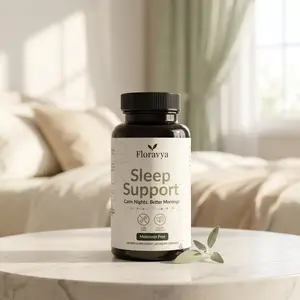 Floravya Sleep Support – Melatonin-Free Sleep Aid for Relaxation, Calm & Better Sleep