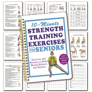 10-Minute Chair Yoga Training Guide: Exercises and Daily Checks for the elderly, Detailed Movement Explanations, Rehabilitation - Spiral Binding Notebook, Fitness Guide for the elderly, Spiral Binding Book, Durable Spiral Binding