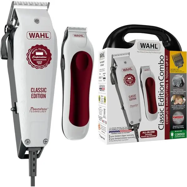 USA Classic Edition Corded Hair Clippers & Cordless Hair Trimmer for Men, Women & Children – POWERDRIVE Motor for Smooth, Consistent Haircutting & Touch-Up Trimmer – Model 3029167