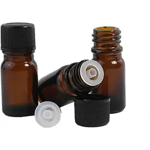 10 count 5ml  Glass Essential Oil Sample Bottles Vials With Orifice and Cap for Perfume  Container