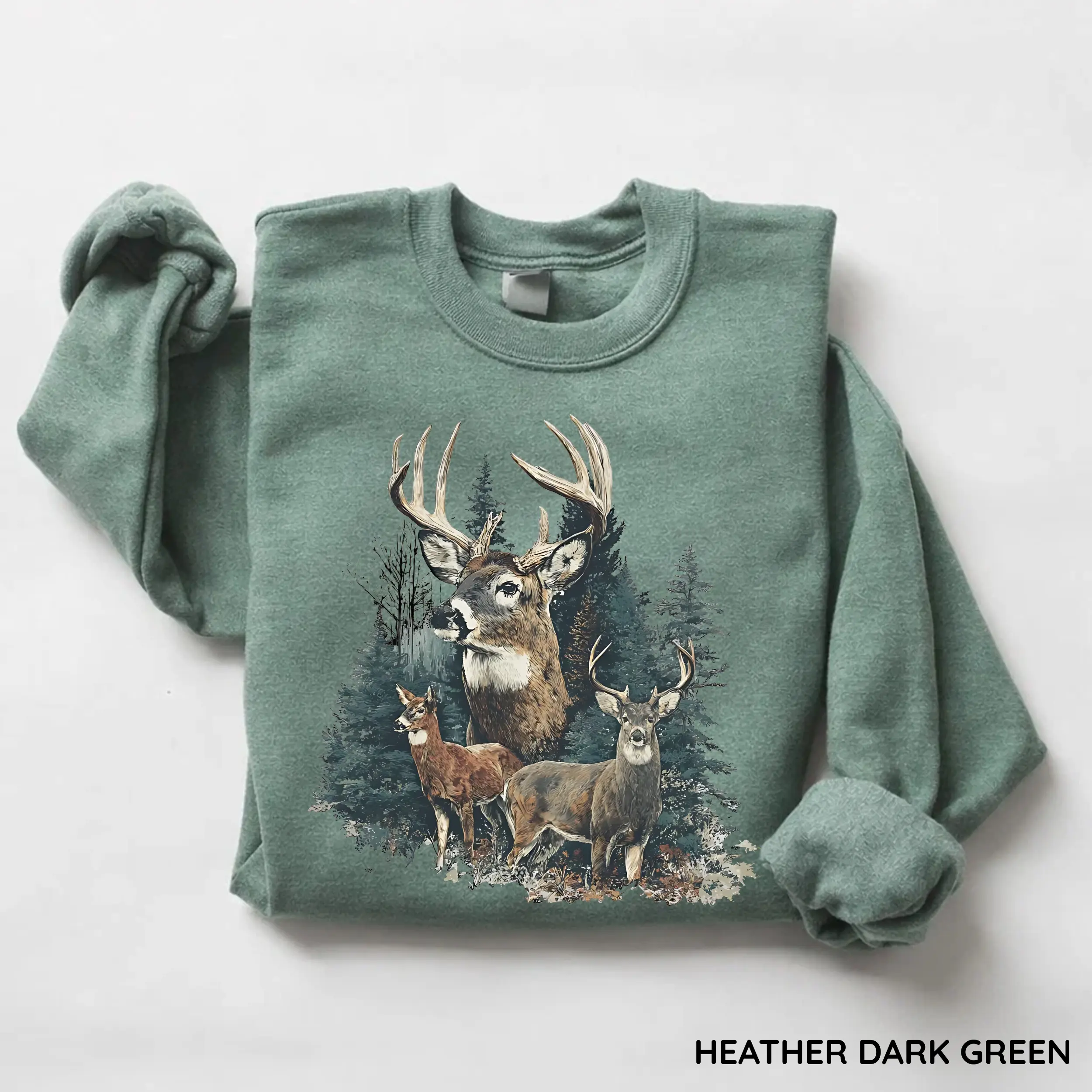 Vintage Deer Sweatshirt, Retro 90s Western Graphic Sweatshirt, Cute Country Oversized Hunting Season Sweatshirt, Country Girl Trendy Nature Sweatshirt Gift For Women