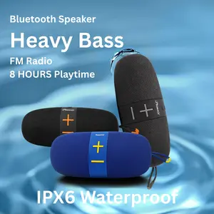 IP-560 60W Heavy Bass Portable IPX6 Water Resistant Bluetooth Speaker 8 Hours Playtime FM Radio