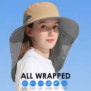 2Packs Multi Functional Outdoor Sun Protection Hat with Detachable Face Shield, UPF 50+ High UV Protection, Fishing Sun Hat, Unisex outdoorfun