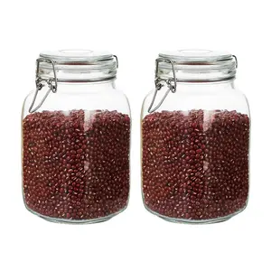 Lead-Free Glass Sealed Jar, Food-Grade Snap-On Airtight Food Storage Jar, Household Jam Bottle, Pickled Vegetable Jar, Durable & Leakproof Design Containers