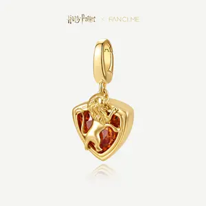 Harry Potter x FANCIME Collaboration Gryffindor House Lion Charm Pendant S925 Sterling Silver Wizard Jewelry Gift for HP Fans