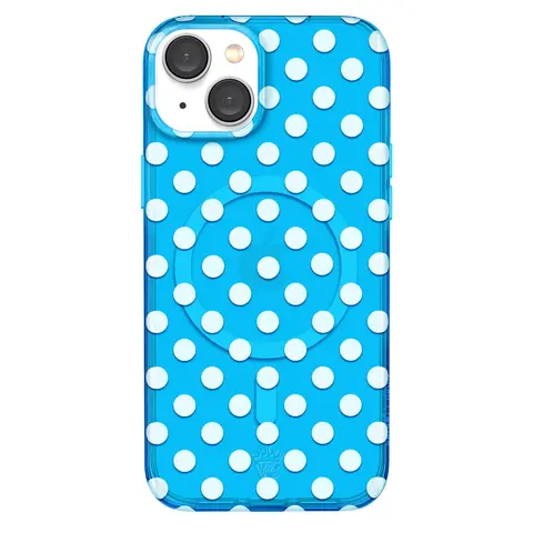 Velvet Caviar Aquamarine Polka Dot iPhone Casing - Shockproof, Shock-Resistant Protector for iPhone Smartphone, Cellphone Accessory