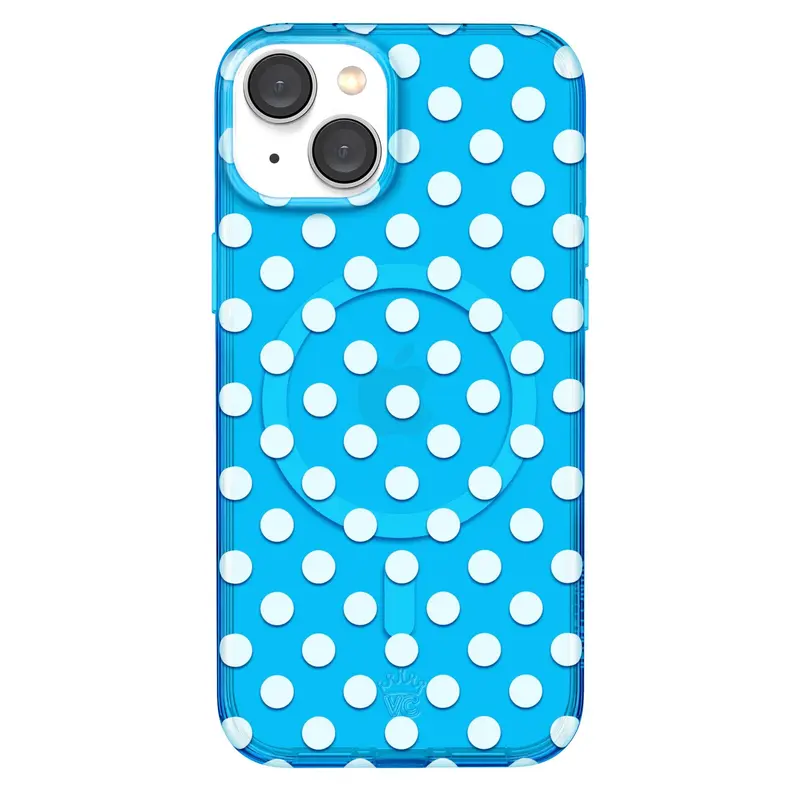 Velvet Caviar Aquamarine Polka Dot iPhone Casing - Shockproof, Shock-Resistant Protector for iPhone Smartphone, Cellphone Accessory