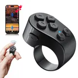 PUTARE Scrolling Ring for TikTok, Wireless Remote Control Page Turner for iPhone Android, Phone Video Scroller, Page Turner for Kindle App, Camera Shutter Remote for Selfies, Short Videos, E-Books