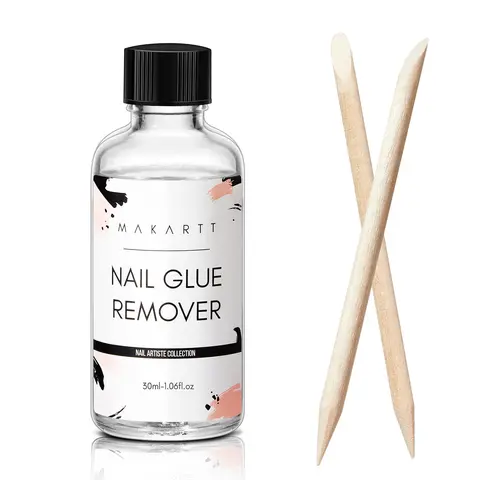 Makartt Glue Off Press On Nails Remover - 30 ml Bottle, Non Acetone Nail Polish Removers, Gentle Press On Removal for Manicure Cosmetics