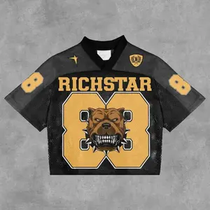 Vintage Rich Star NO.88 Graphics Blokecore Blokette Football V-neck T-Shirt (Black Edition) Football V-Neck Retro Summer Trendy Baseball Jersey Shirt Gift For Him Gift For Her Birthday, Baseball Jersey Outfit, AOP Merch, Outfit for Baseball Shirt Fan