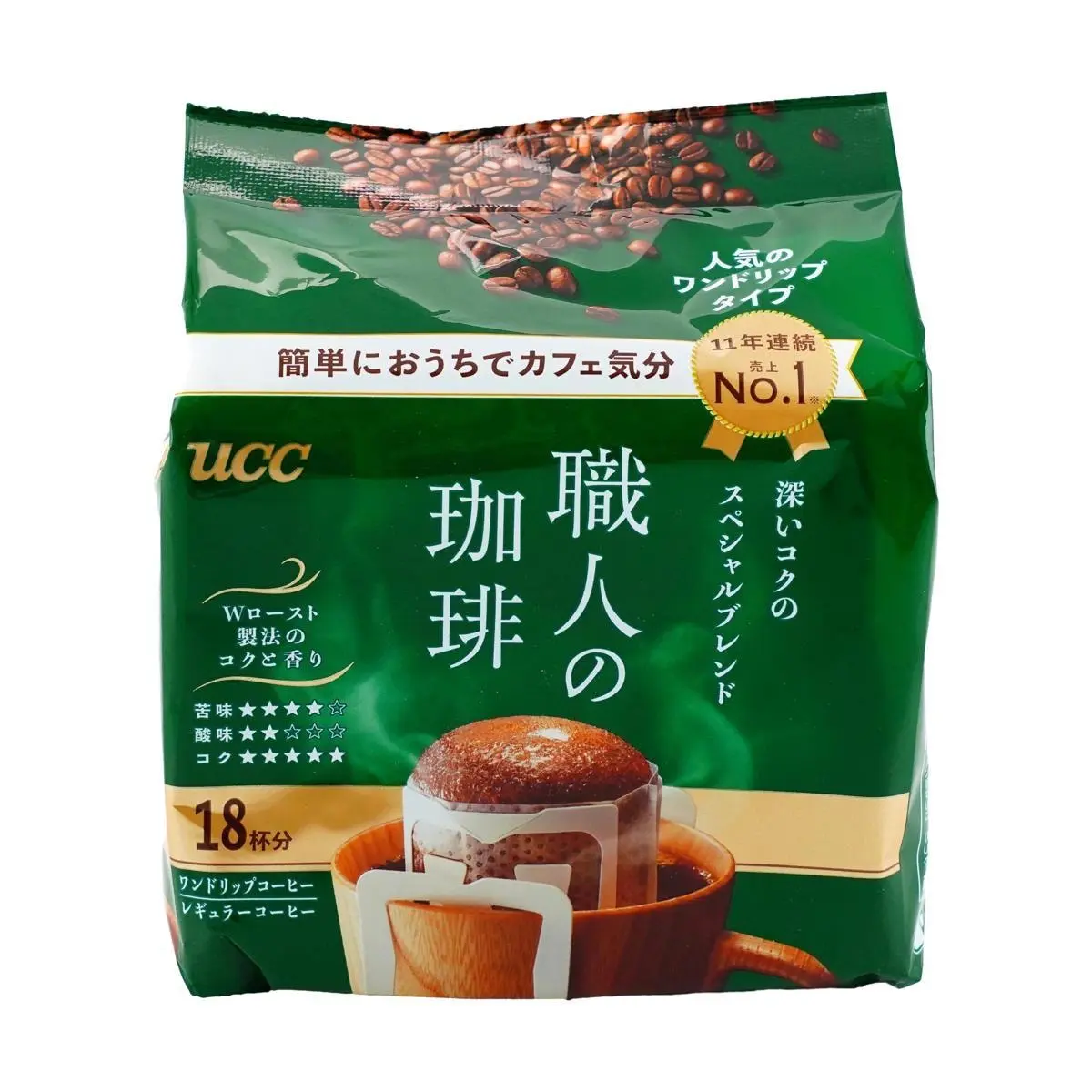 UCC Japanese Coffee Drip Bags Artisan Blend Rich Flavor 18 Packs 126g