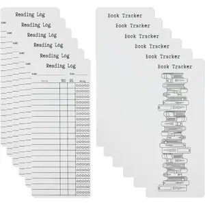 6 count Book  Bookmark Reading Log Bookmark Reading List Bookmark Library Card Bookmark (6)