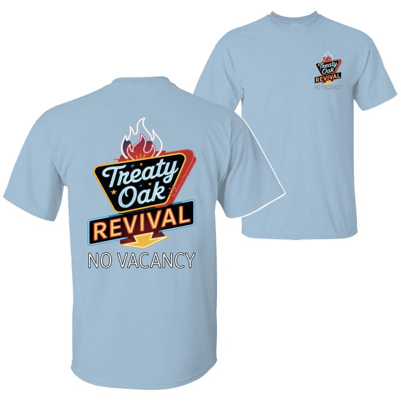 Treaty Oak Revival No Vacancy 100% Cotton T-Shirt, Trendy Unisex Graphic Tee, Xmas Funny Christmas Gift for Men for Women, Cool Band Merch, Retro Design Tee