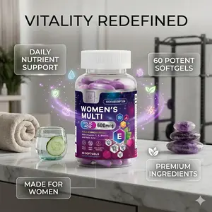 Multivitamin For Women - Complete Daily Woman's Multivitamins with Biotin, Calcium, Folic Acid, Iron, Zinc, Vitamin A, C, D, E & B Vitamins, Women's Hair Skin and Nails Supplements - 60 Softgels