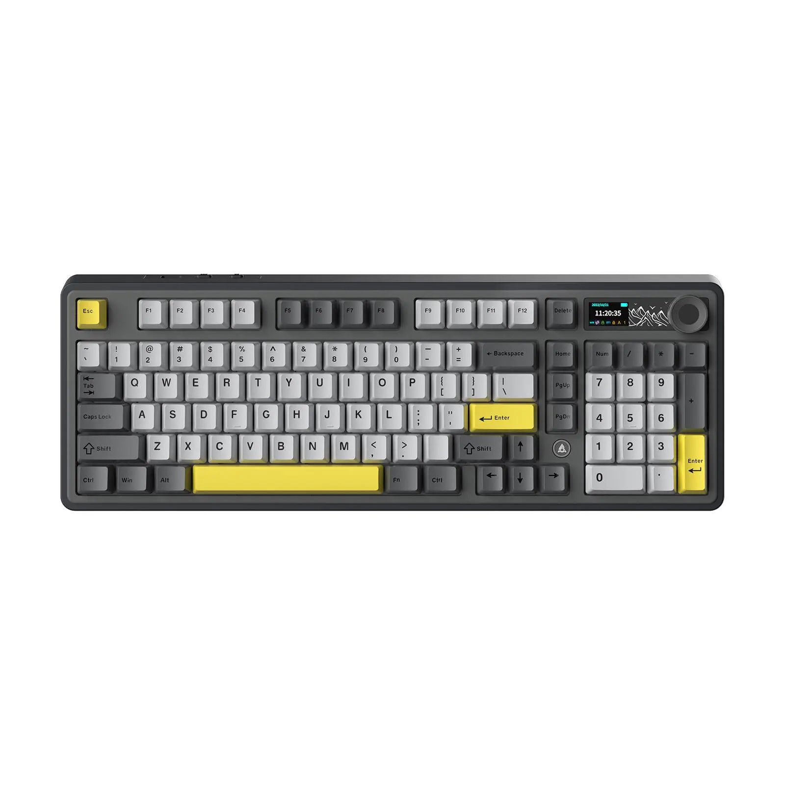 AJAZZ AK980 Maillard switch wireless three-mode mechanical keyboard customized game gaming office color screen 8000mah