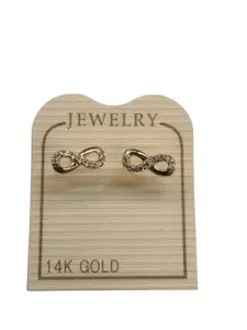 Broqueles de infinito oro 14k