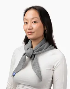 Babs Merino Cashmere Triangle Scarf in Flannel