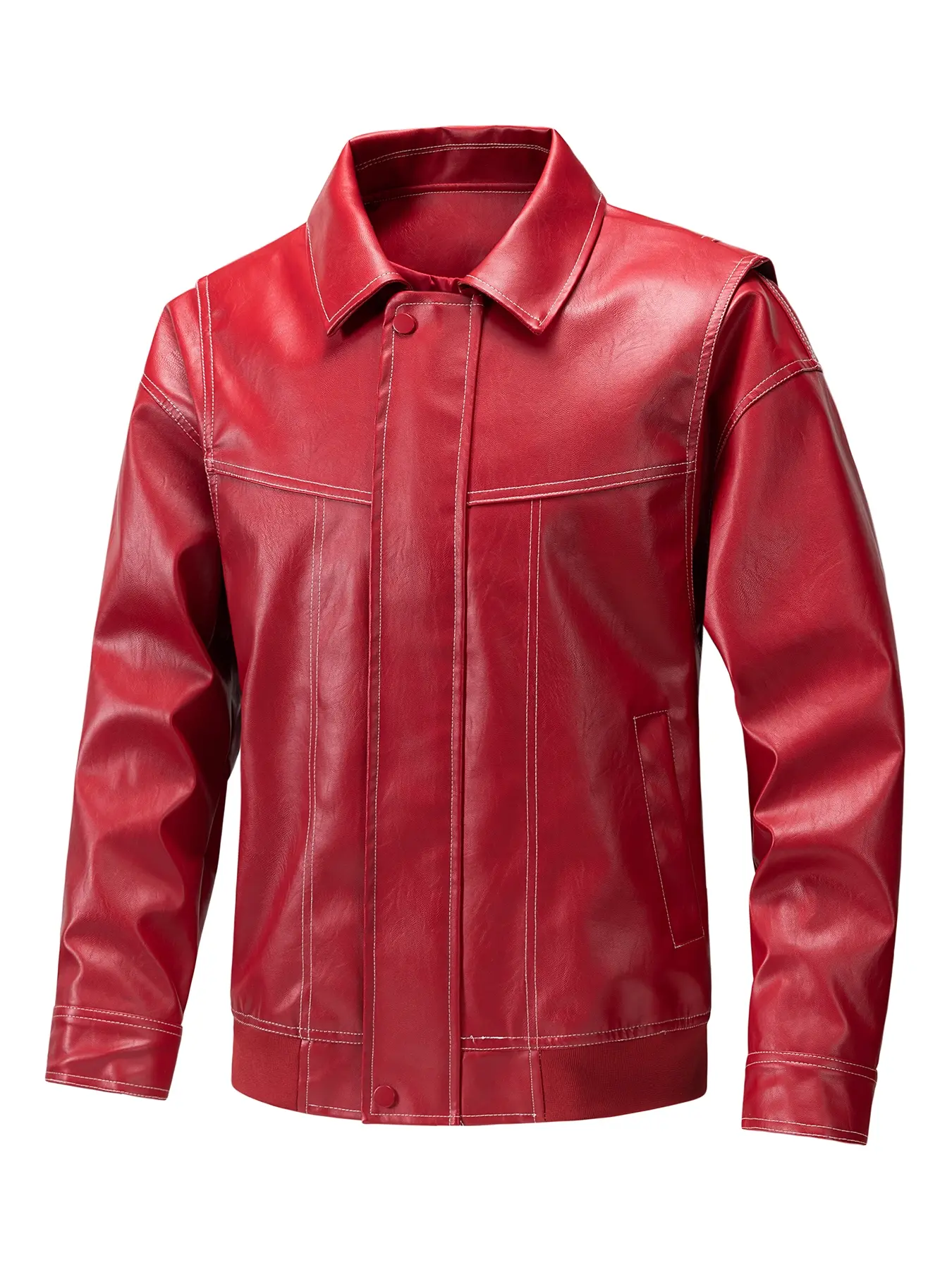 Madewell red leather jacket - TikTok Shop