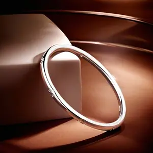 Sterling Silver 999 Bracelet for Women, Elegant Closed Band, 30g/1.05oz, for Birthday Gift for Girlfriend or Mother