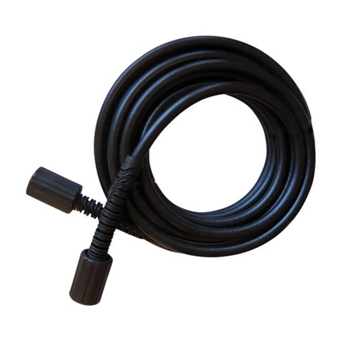212 MAIN Medium Duty High Pressure Power Washing Hose for Power Tools, Pressure Washers, 0.25x50 in., 3000 PSI, Rubber Cover, M22xM22 Female Quick Screw Couplings, Bend Protectors, Detergent Safe