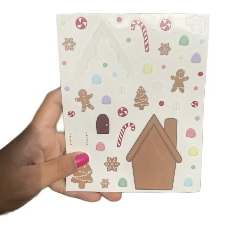 Gingerbread House Decorating Sticker Sheet | Holiday Sticker