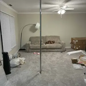 VEVOR Professional Dancing Pole,  Spinning Static Dancing Pole Kit, Portable Removable Pole, 45mm Heavy-Duty Stainless Steel Pole, Height Adjustable Fitness Pole, for Exercise Home Club Gym, Silver