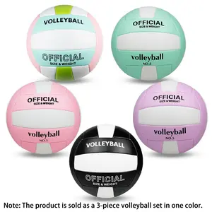 Five Color Outdoor Training Beach Volleyball, Official Size 5, Comfortable and Durable, Suitable for Beginners and Sports Enthusiasts, Indoor and Outdoor, Volleyball Balls