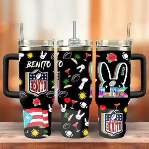 Vintage Team Benito Football Logo 40oz Tumbler , Team Benito Printed Tumbler 40oz, Hot Cold Drink Cup, Tumbler Gift, Gift For Fan