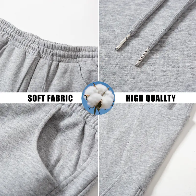 3/2/1-piece; men’s loose casual wide-leg sweatpants with multiple pockets, made from a cotton blend fabric, street-style design featuring an elastic waistband and adjustable drawstring; menswear; suitable for everyday wear, commuting, an