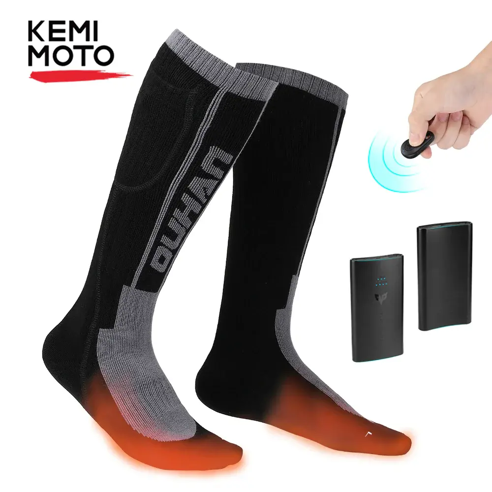 Heated Socks Men Women for Motorcycle Remote Control Electric Heating Socks Rechargeable Battery Winter Thermal Socks Outdoor