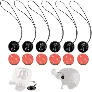 Action Camera Safety Tether Strong Adhesive Stickers Strap Cord Compatible with GoPro Hero 13, 12, 11, Insta360 X5 X4, DJI OSMO Action 6/5 Pro/4, SJCAM,AKASO Action Camera Helmet Mounts