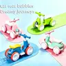 6V Rechargeable Battery-Powered Unisex Kids Electric Ride-On Motorcycle - 4-in-1 Plastic Car & Bike Balance Toy, BBC-Baby, Parent Remote Control, Auto Bubbles, LED Lights, Music, Outdoor Birthday Gift for 1-3 Years Old Toddlers, Yes