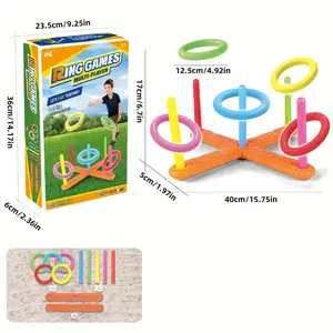 Ring Toss Children's Toy - Indoor and Outdoor Interactive Ring Toss Game, Sports and Fitness - Fun Stacking Ring Game and Leisure Competition - Selected Gift, Playful Design, Lightweight Material, High-Quality Plastic, Family Fun