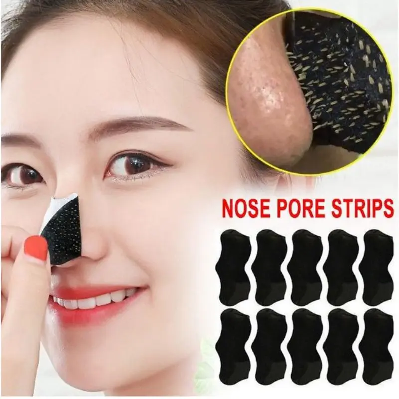 10pcs Blackhead Nose Strips, Peel-Off Acne Remover, Unisex Pore Cleanser, Suitable for All Skin Types, Daily Use, Effective for Multiple Skin Concerns, Peeling Nose Strip, Nose Sticker, Clear
