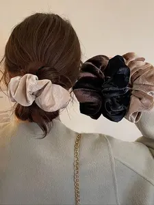 Velvet Scrunchies, High Stretch Hair Tie, Durable Hair Accessories Set for Women & Girls, Minimalist Headwear Suitable for Thick Hair
